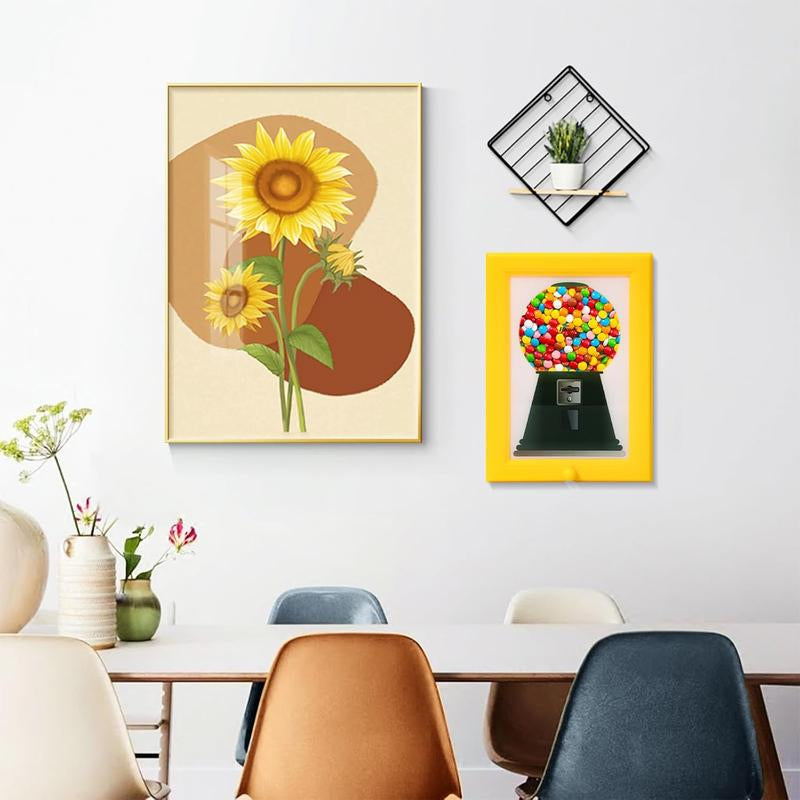 Candy Dispenser Picture Hanging Candy Frame, Hanging Candies Machine Art, for Wall or Tabletop, for Pet Snacks,Gumball Machine，Candy Dispenser Picture Frame，Handy Candy Frame，Wall Candy Dispenser,Kids Art Frame,Birthday & Holiday &Halloween Gifts