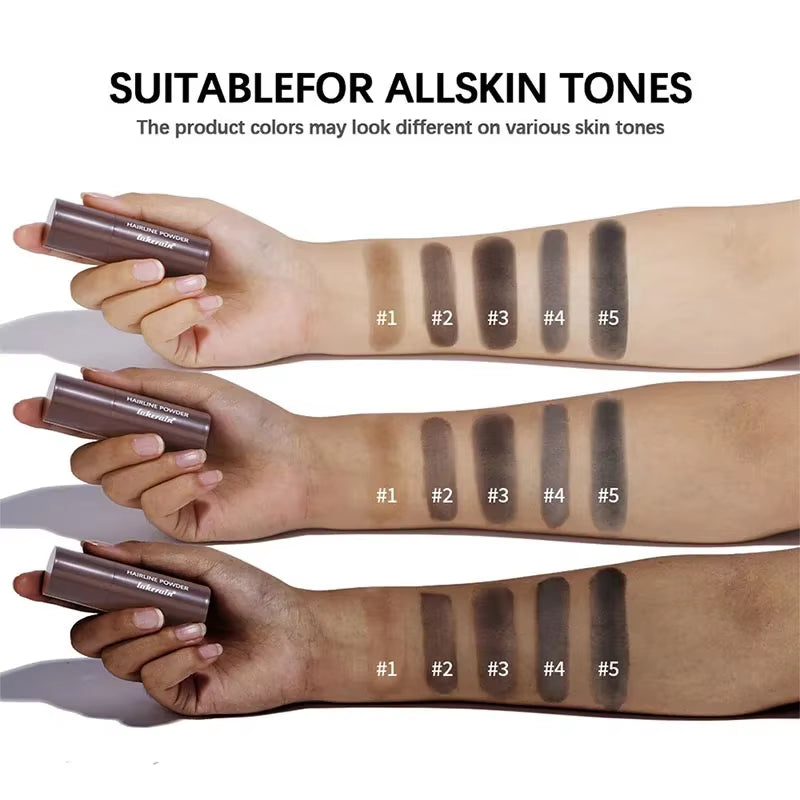 Black Brown Hairline Powder Waterproof Hair Dye Contour Stick Instantly Conceals Hair Root Forehead Clavicle Face Shadow Makeup