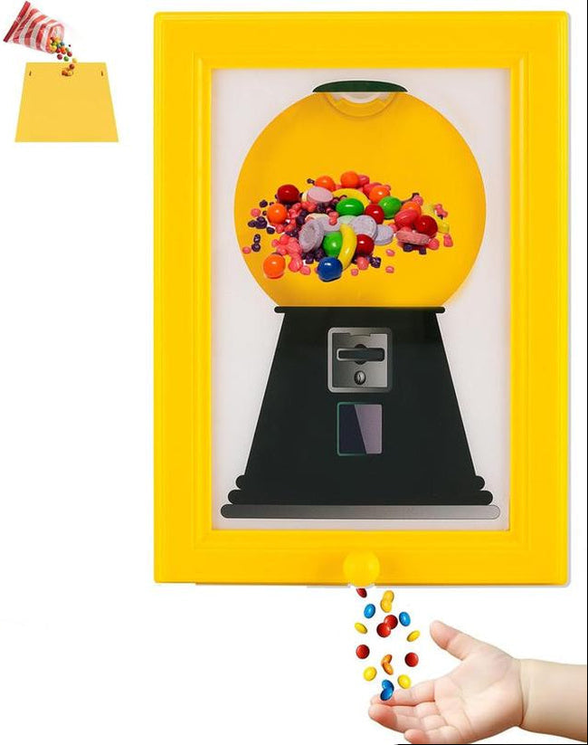 Candy Dispenser Picture Hanging Candy Frame, Hanging Candies Machine Art, for Wall or Tabletop, for Pet Snacks,Gumball Machine，Candy Dispenser Picture Frame，Handy Candy Frame，Wall Candy Dispenser,Kids Art Frame,Birthday & Holiday &Halloween Gifts