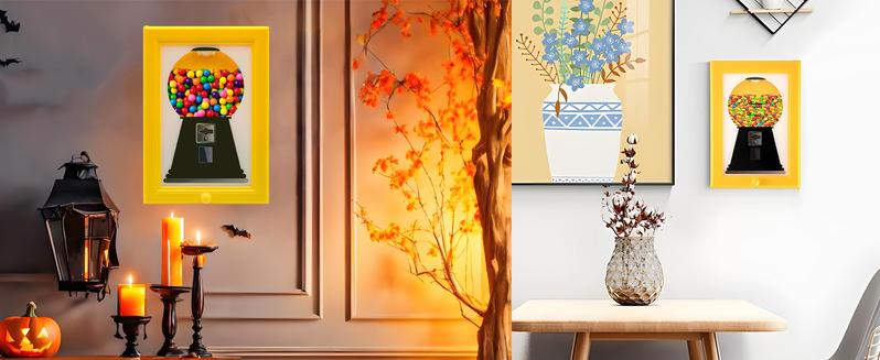 Marco dispensador de caramelos 2 en 1