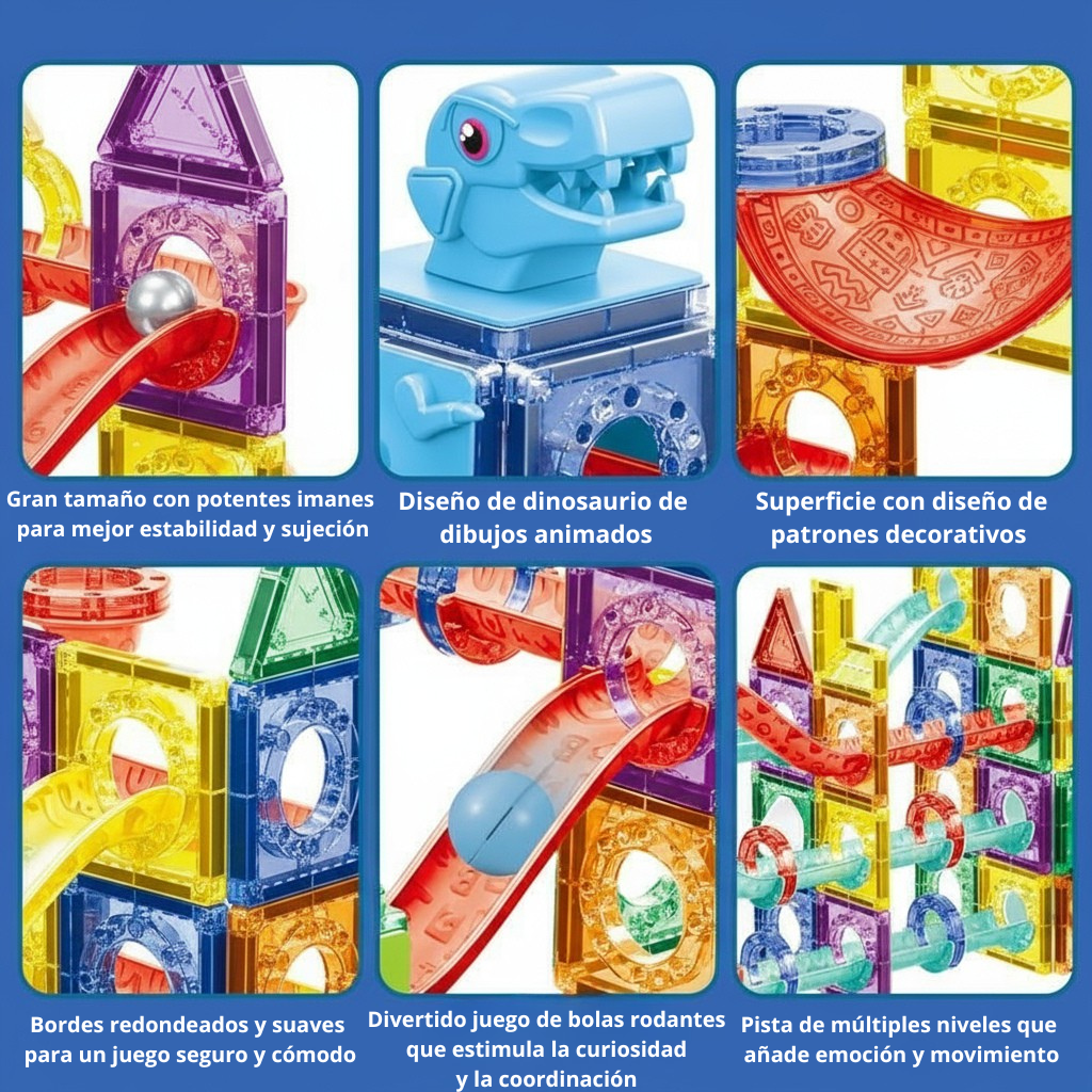 Mega Set Magnético Montessori De Dinosaurio 4D