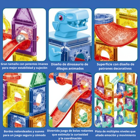 Mega Set Magnético Montessori De Dinosaurio 4D