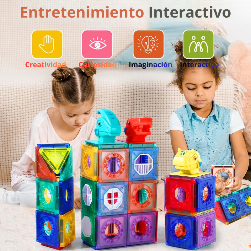 Mega Set Magnético Montessori De Dinosaurio 4D