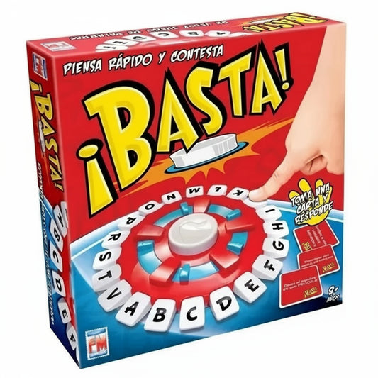 Basta Spanish Word Board Game Fast Paced Letter Vocabulary Game for Family Game Nights, Classroom Learning​