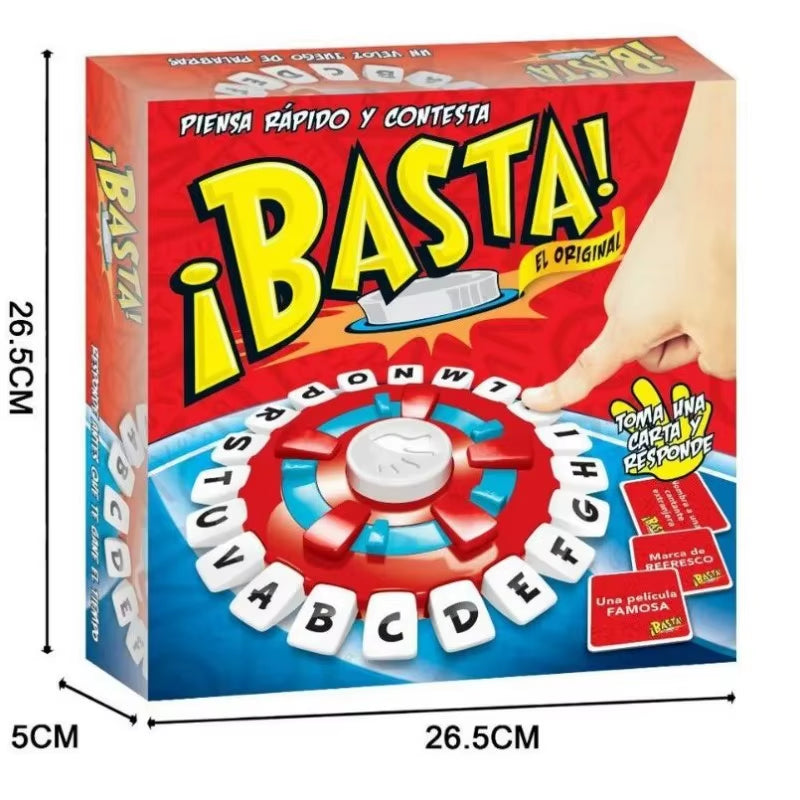Basta Spanish Word Board Game Fast Paced Letter Vocabulary Game for Family Game Nights, Classroom Learning​